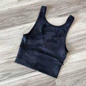 lululemon athletica Power Pivot Everlux Reversible Tank Top Black Incognito Camo